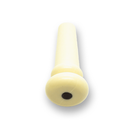 Plastic Guitar End Pin (White with black dot) - Parts - WM Guitars