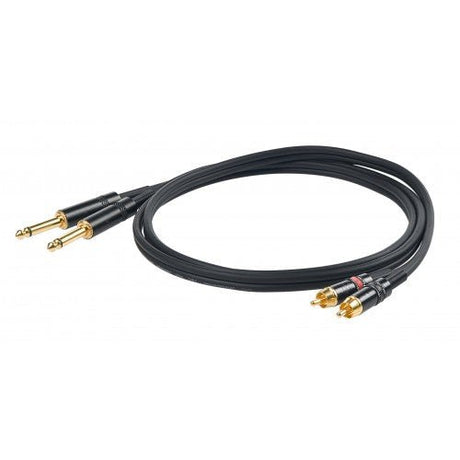 Proel Challenge Series Audio Cables (2x RCA - 2x 6.3mm Mono Jacks) - Cables - Proel