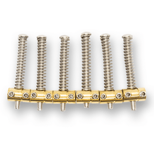 Tele Brass Saddles and Fittings Individual String Saddles x6 - parts - WM Guitars