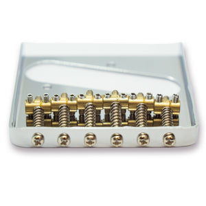 Telecaster Style Ashtray Bridge with 6 Individual Brass Saddles - Parts - WM Guitars