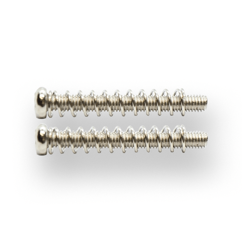 Threaded Pickup Screws & Springs (Nickel) x 2 - Parts - WM Guitars