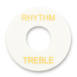 Toggle Switch Surround (White) - WM Guitars