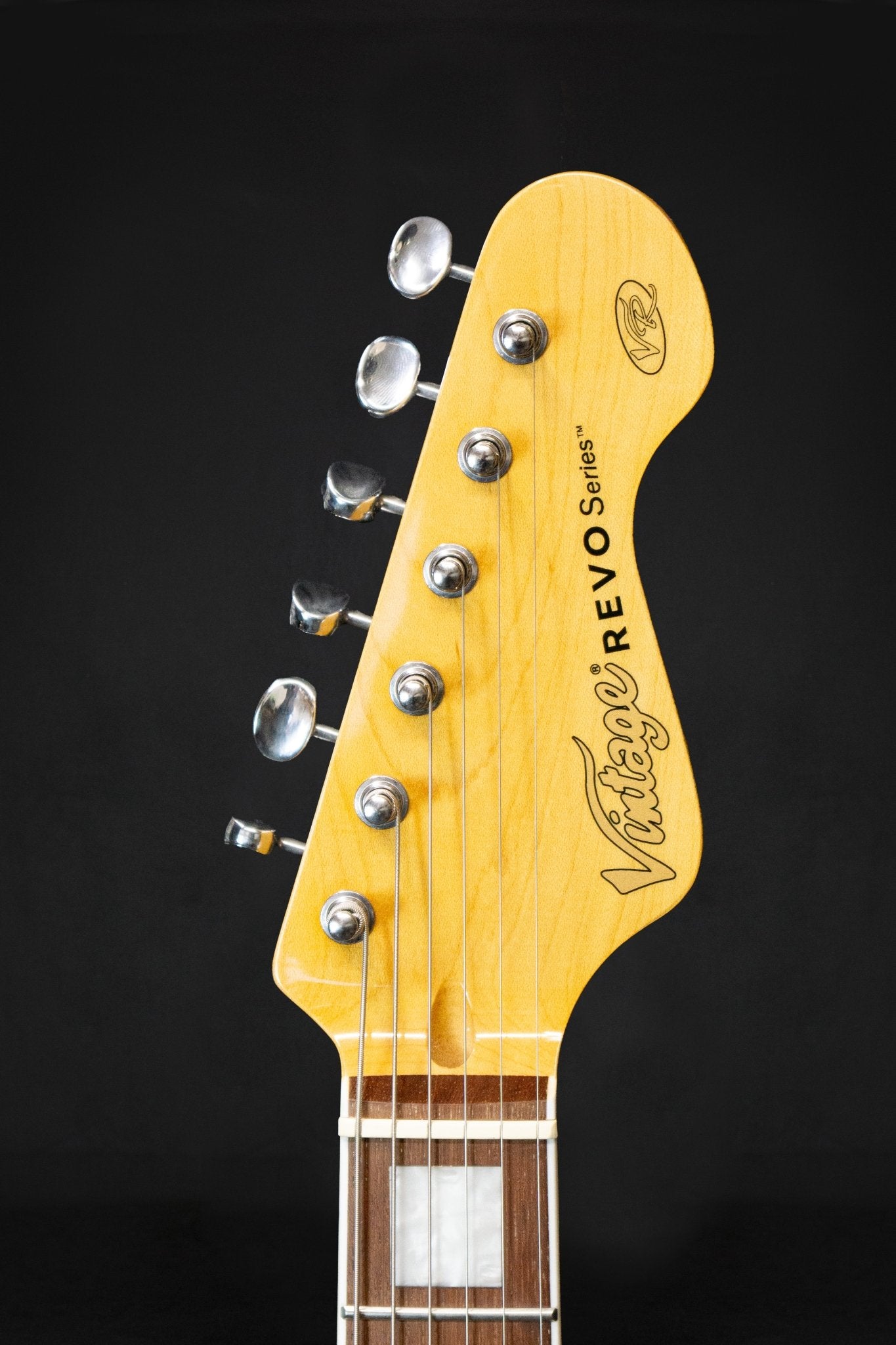 Vintage REVO Series Surfmaster Quad Metallic White - Electric Guitars - Vintage