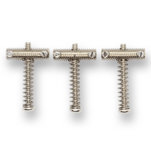 Vintage Style Threaded Telecaster Saddles Chrome x3 - Parts - WM Guitars