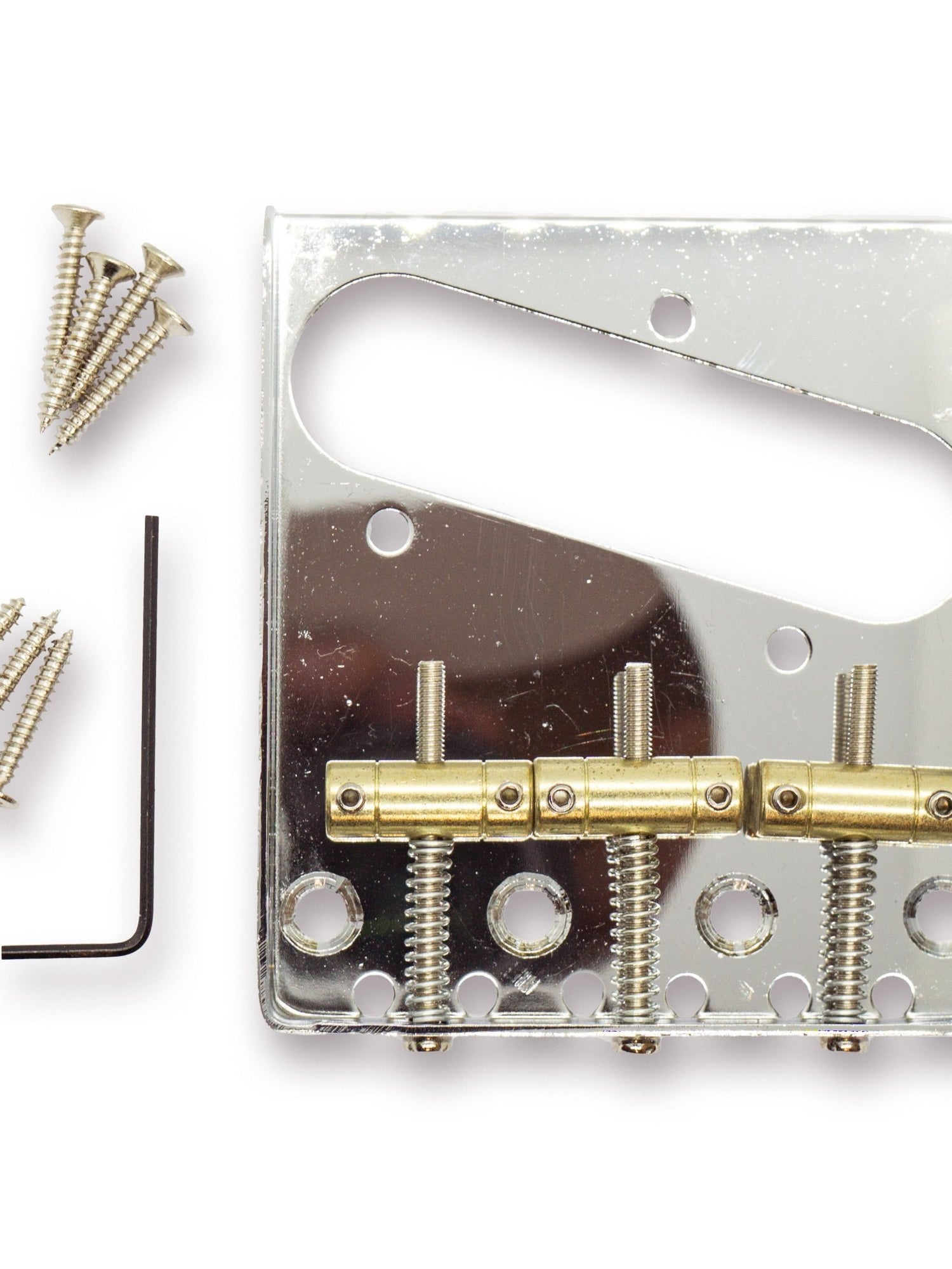 Vintage Telecaster Style Ashtray Bridge with 3 Saddles - Parts - WM Guitars