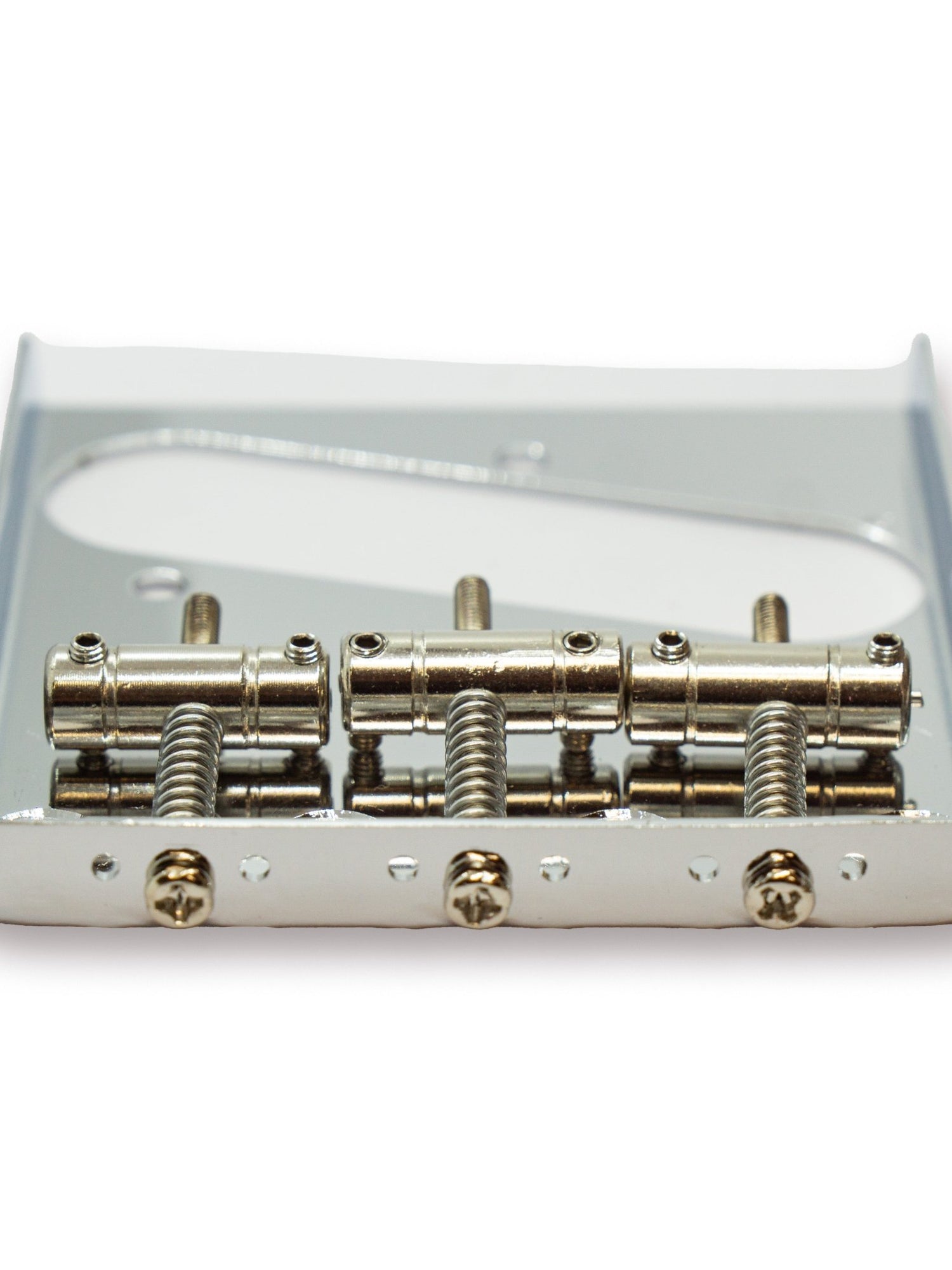 Vintage Telecaster Style Ashtray Bridge with 3 Saddles - Parts - WM Guitars