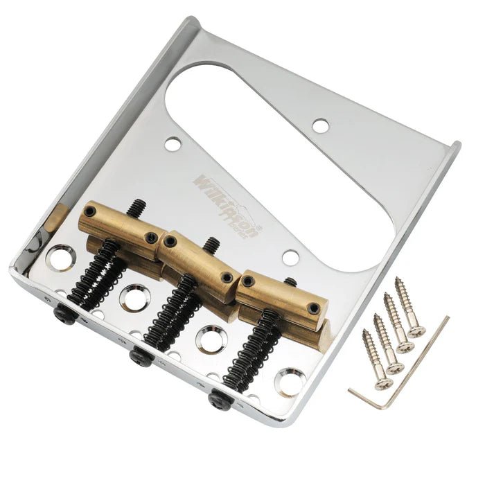 Wilkinson M Series 54mm Vintage Ashtray Style Bridge with 3 Brass Barrel Saddles - Parts - Wilkinson