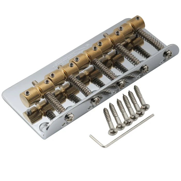 Wilkinson WBBC5 18mm Brass Saddles Steel Plate 5 - String Bass Bridge - Parts - Wilkinson