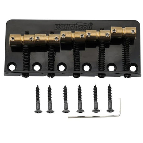 Wilkinson WBBC5 18mm Brass Saddles Steel Plate 5 - String Bass Bridge - Parts - Wilkinson