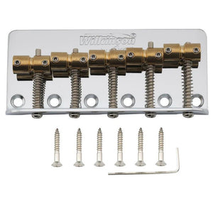 Wilkinson WBBC5 18mm Brass Saddles Steel Plate 5 - String Bass Bridge - Parts - Wilkinson