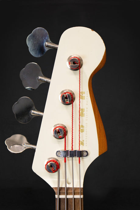 Zona Fenrir Custom Handmade Active Bass White Chocolate - Bass Guitars - Zona