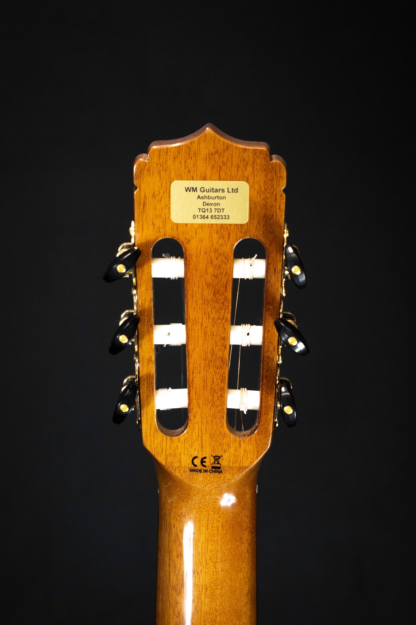 Aria A30S Classical Guitar Headstock Back