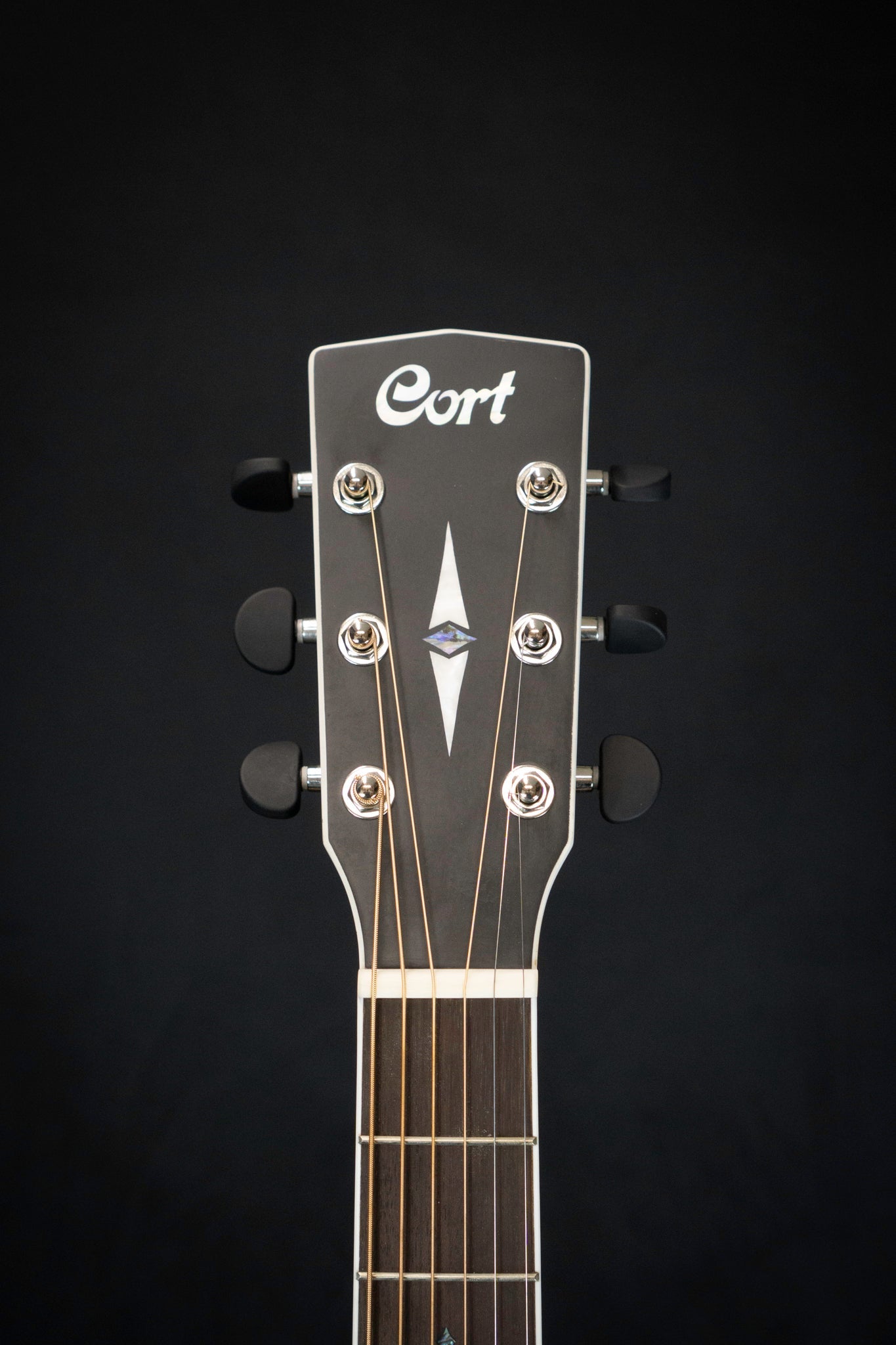 Cort GA5F FMH Grand Regal Acoustic Guitar Headstock Front