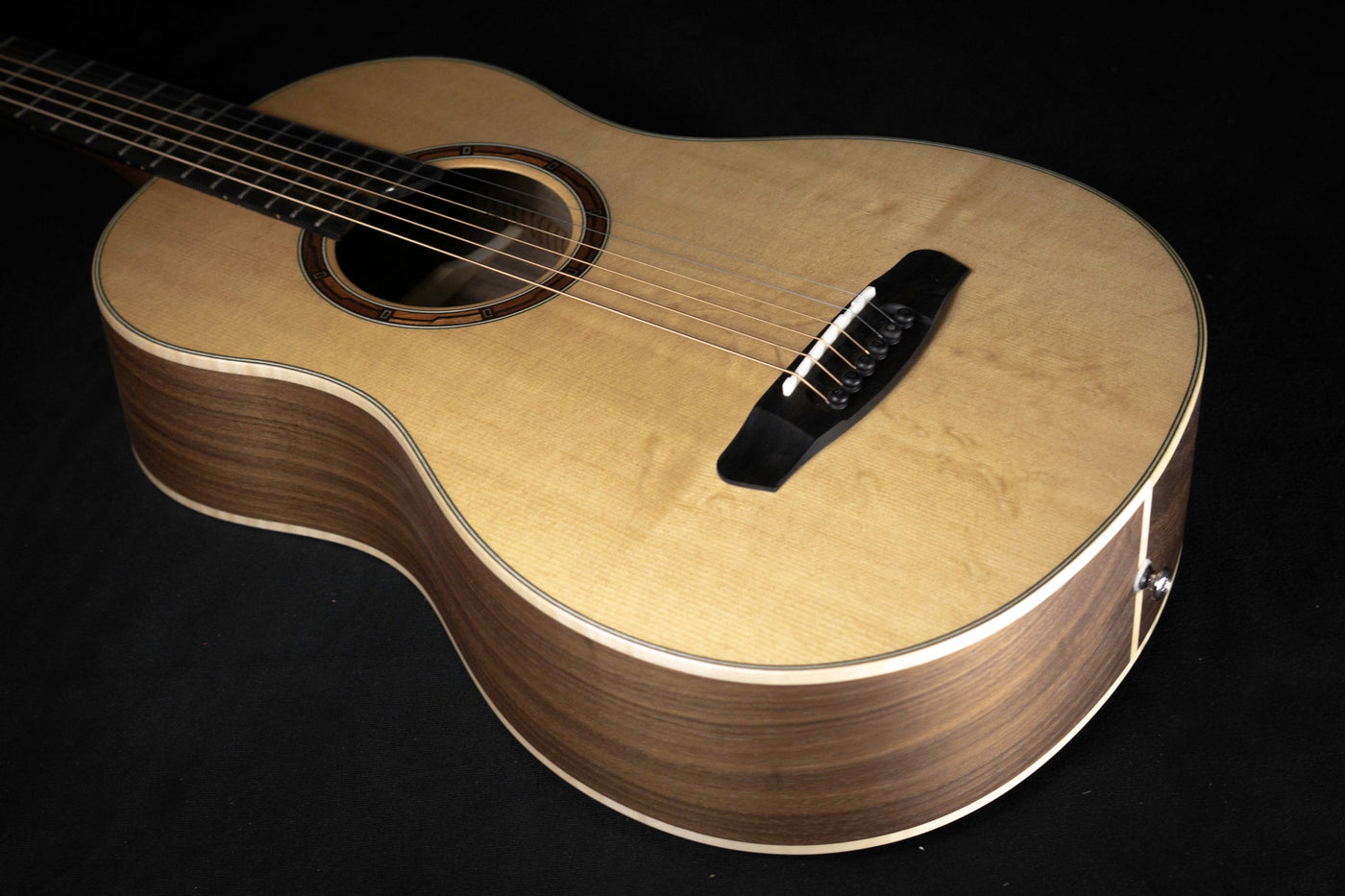 Dowina Sol BV Parlour Acoustic Guitar Side