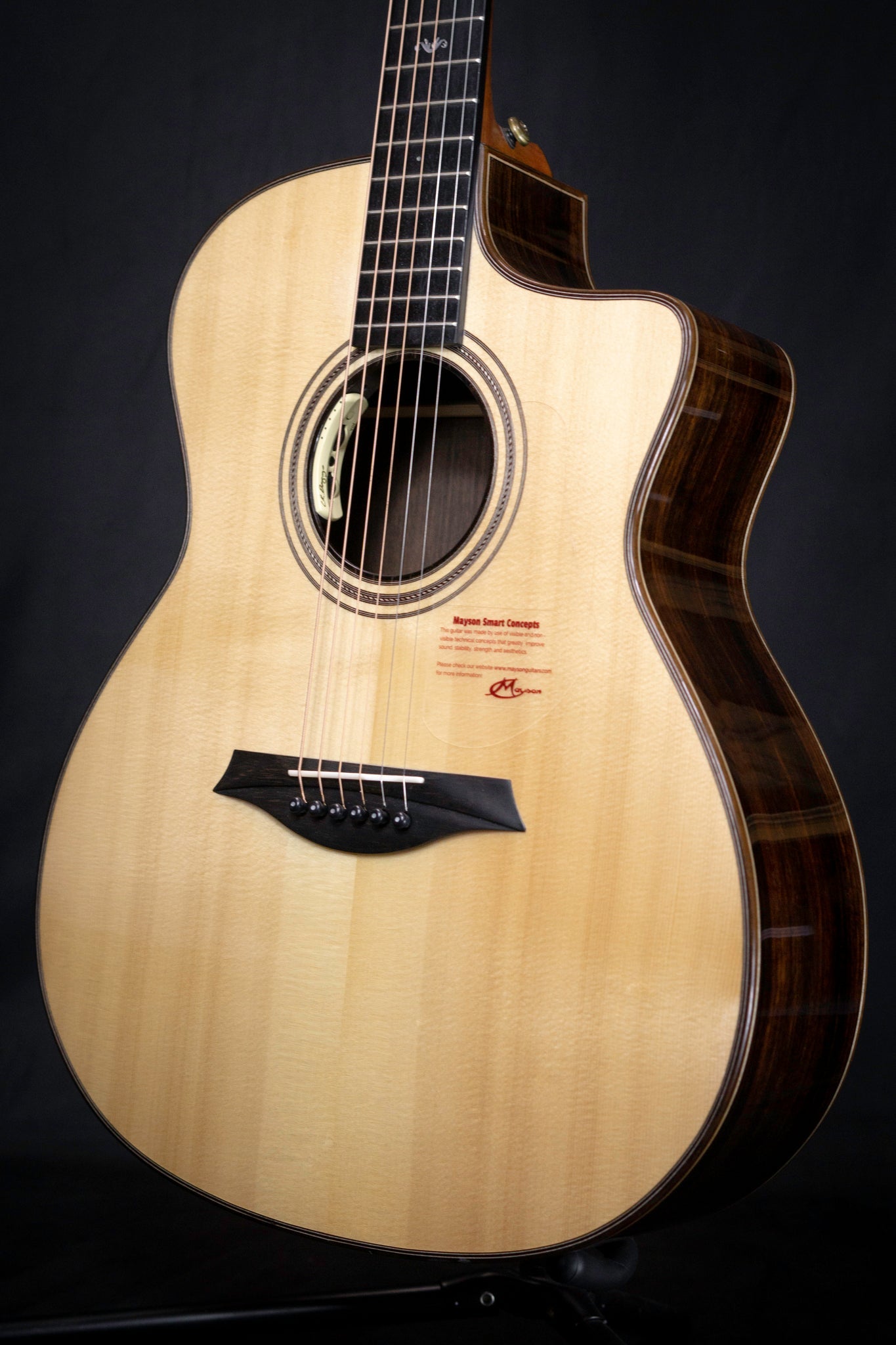 Mayson Ms5 SCE2 Acoustic Guitar Body Angled