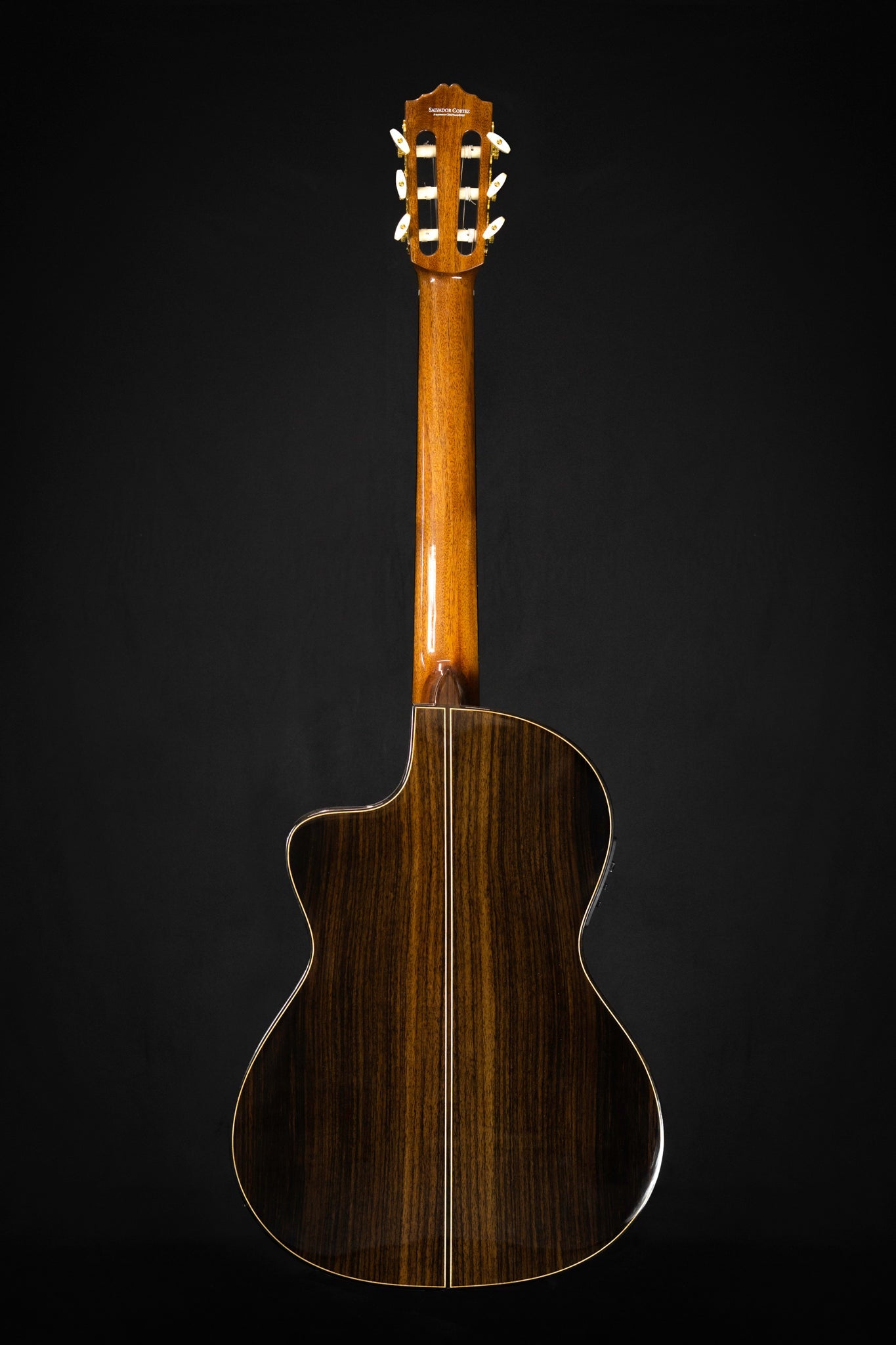 Salvador Cortez CS 245 Classical Guitar Full Body Back